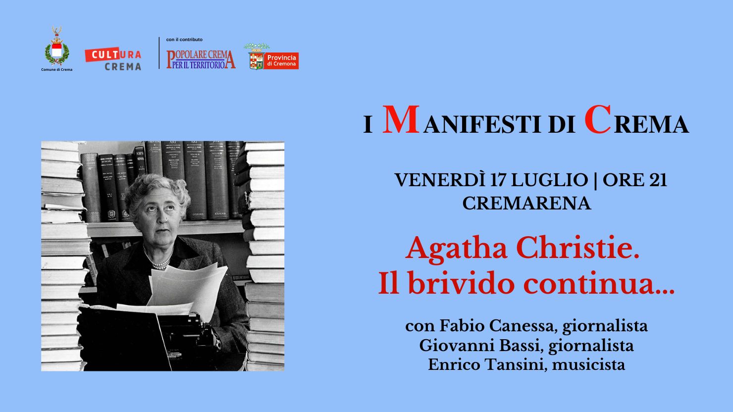 Crema del Pensiero - programma del 17 luglio