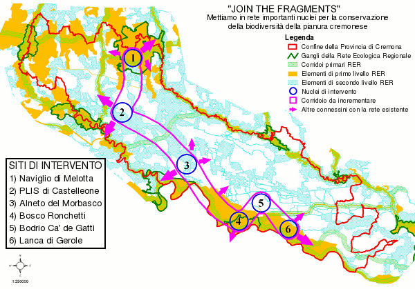 Cartina degli interventi